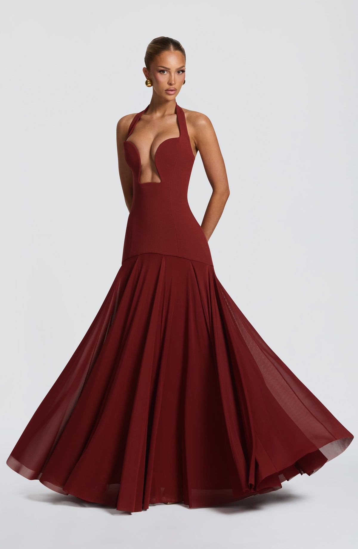 Robe longue Cyrene - Rouille intense