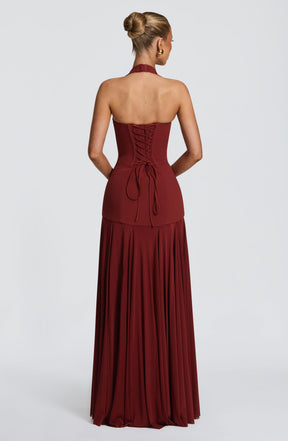 Cyrene Maxi Dress - Deep Rust