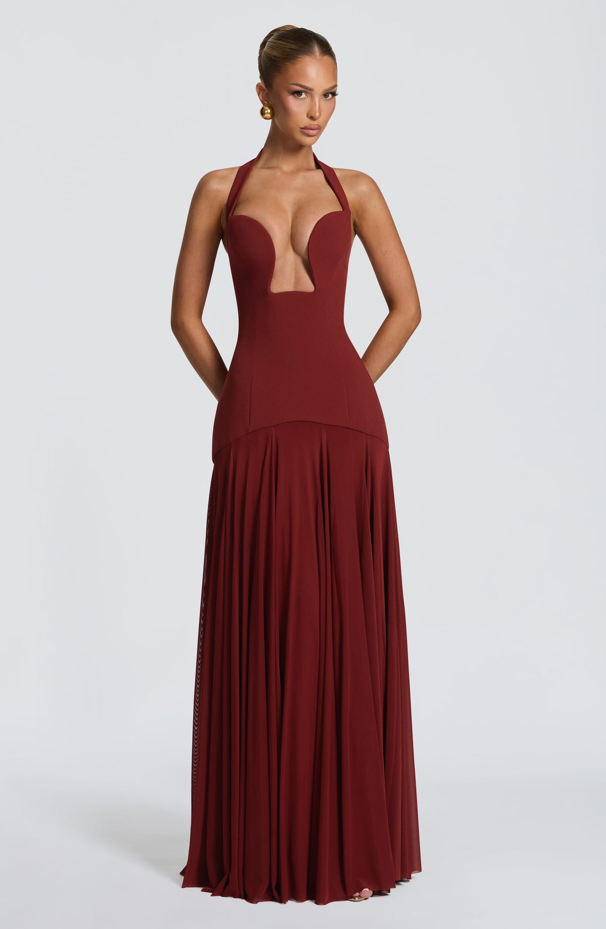 Robe longue Cyrene - Rouille intense