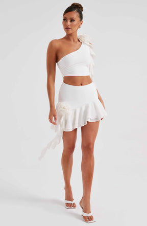 Daina Mini Skirt - Ivory Ryvelle