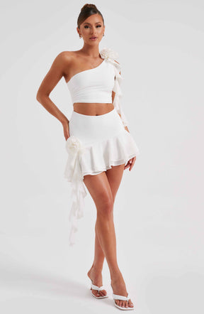 Daina Mini Skirt - Ivory Ryvelle