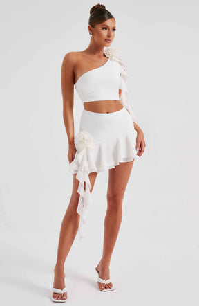 Daina Mini Skirt - Ivory Ryvelle