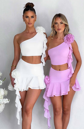 Daina Mini Skirt - Ivory Ryvelle