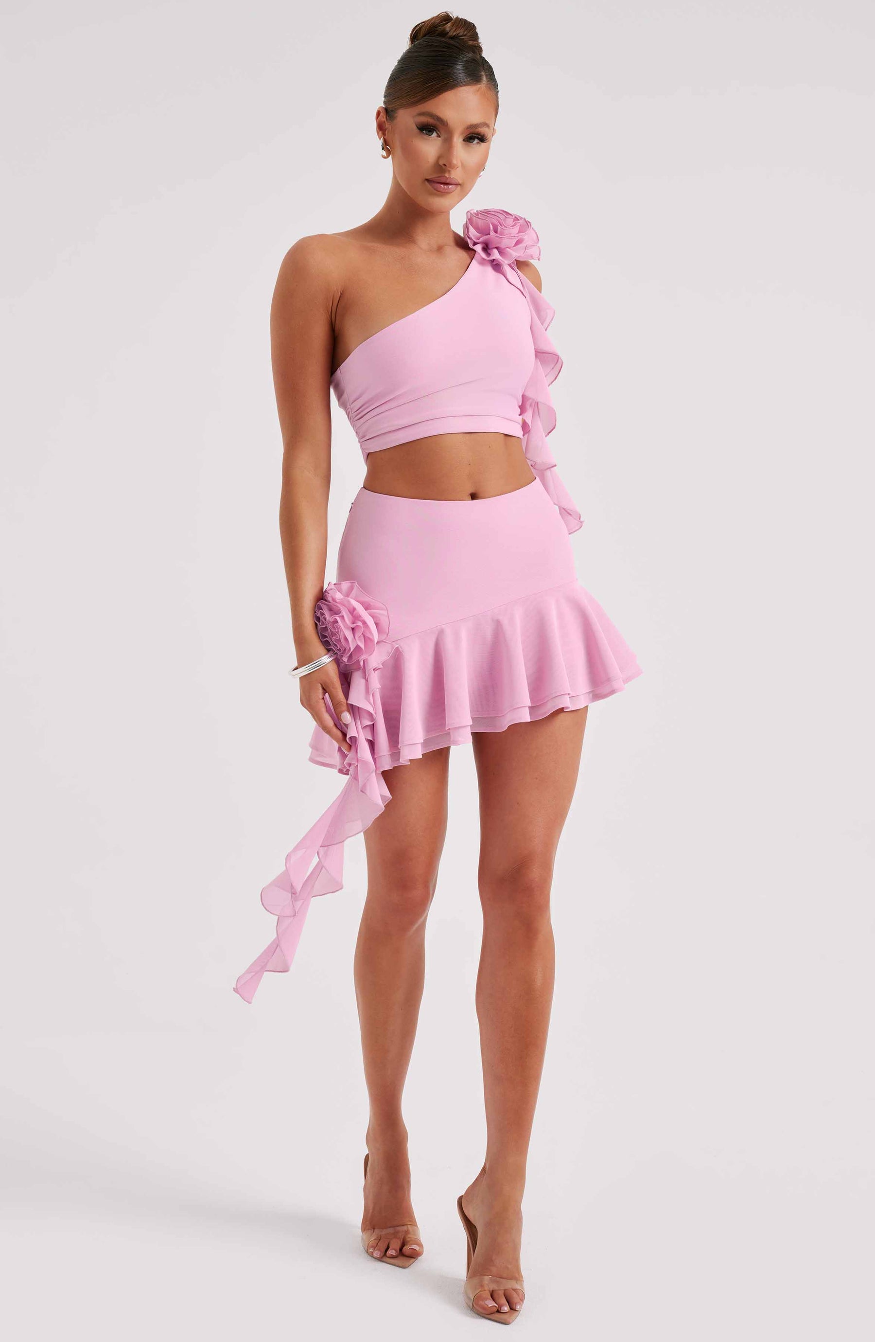 Daina Mini Skirt - Pink Ryvelle