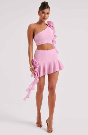 Daina Mini Skirt - Pink Ryvelle