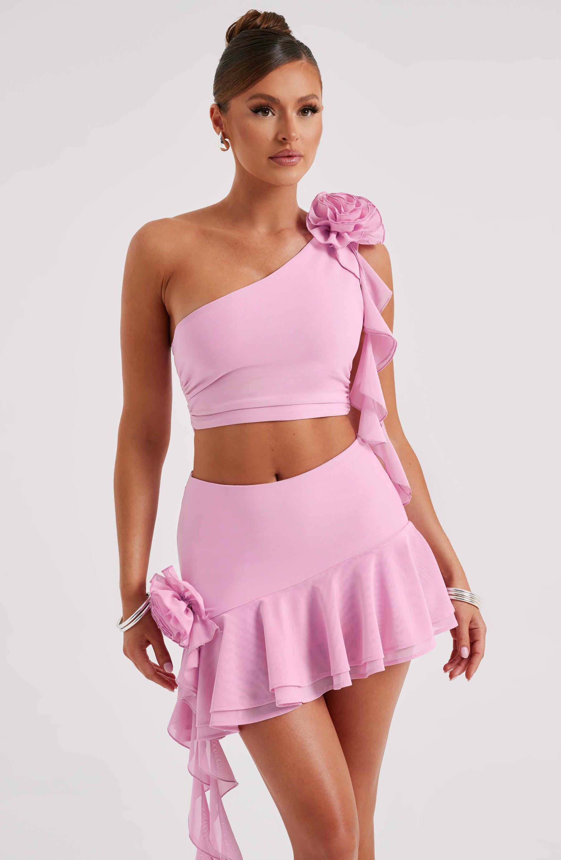 Daina Mini Skirt - Pink Ryvelle