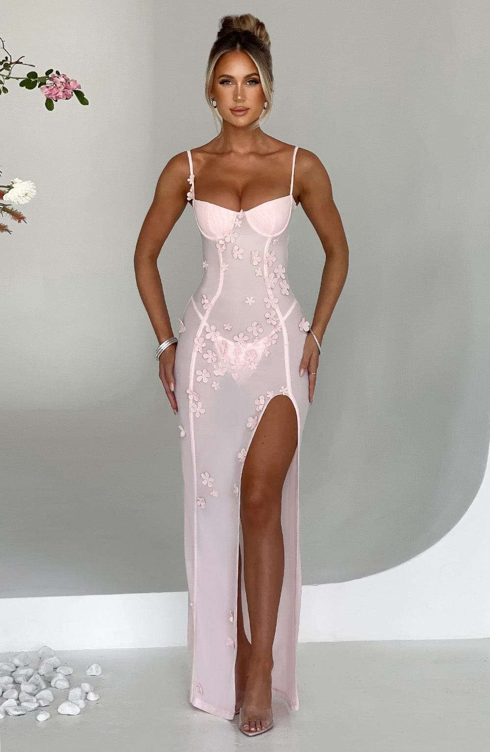 Dalary Maxi Dress - Blush Ryvelle