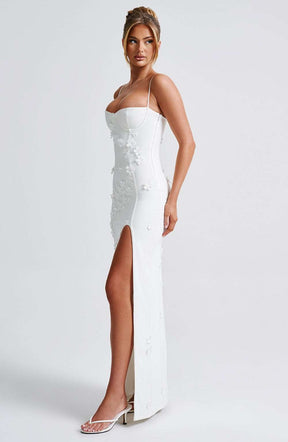 Dalary Maxi Dress - Ivory Lined Ryvelle