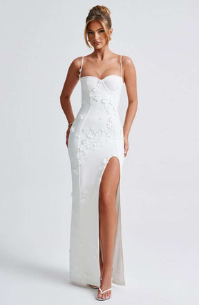 Dalary Maxi Dress - Ivory Lined Ryvelle