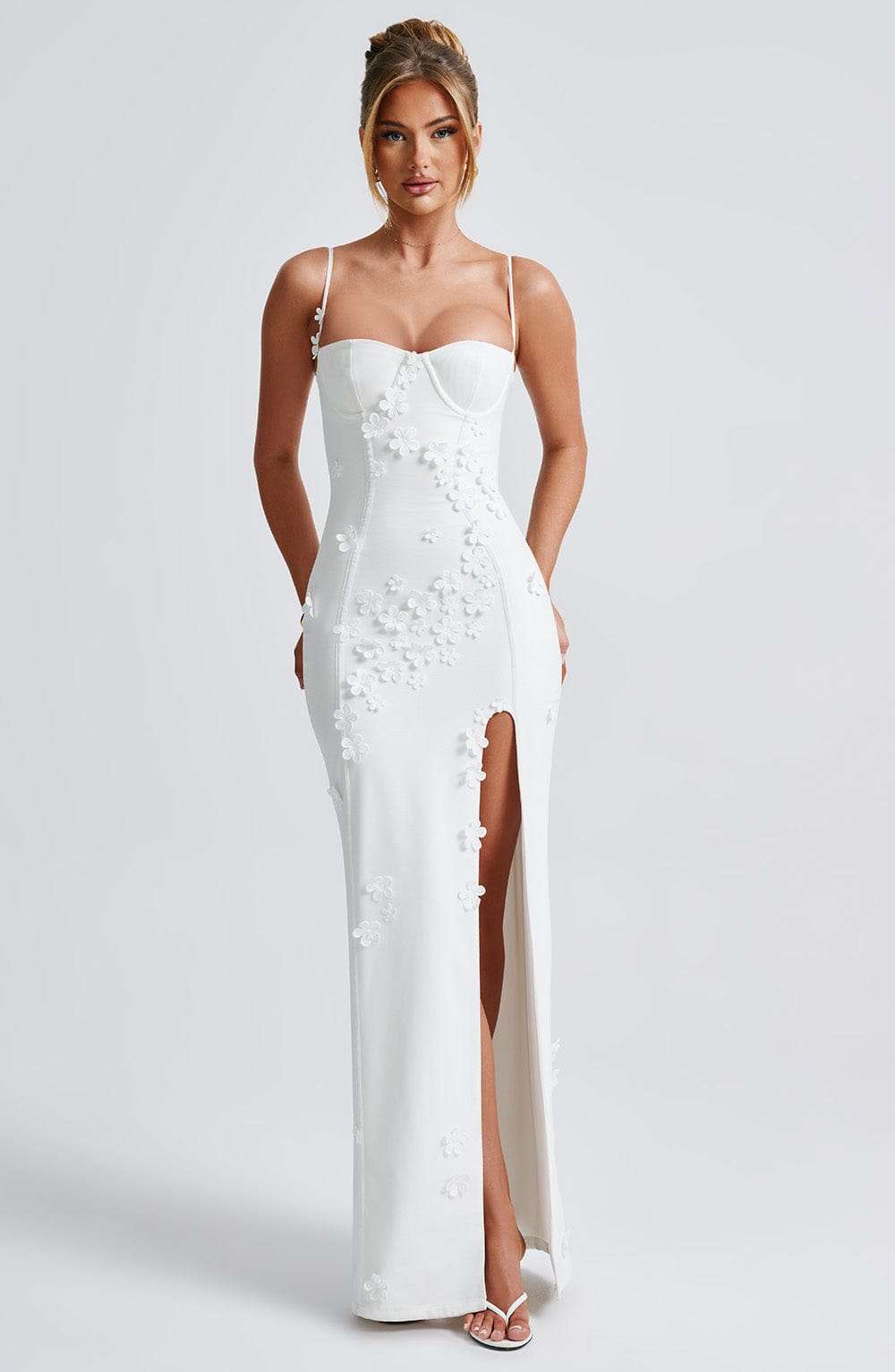 Dalary Maxi Dress - Ivory Lined Ryvelle