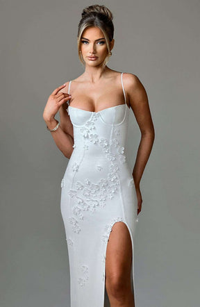 Dalary Maxi Dress - Ivory Lined Ryvelle