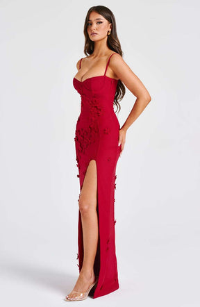Dalary Maxi Dress - Red Lined Ryvelle