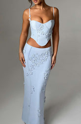 Dalary Maxi Skirt - Blue Ryvelle