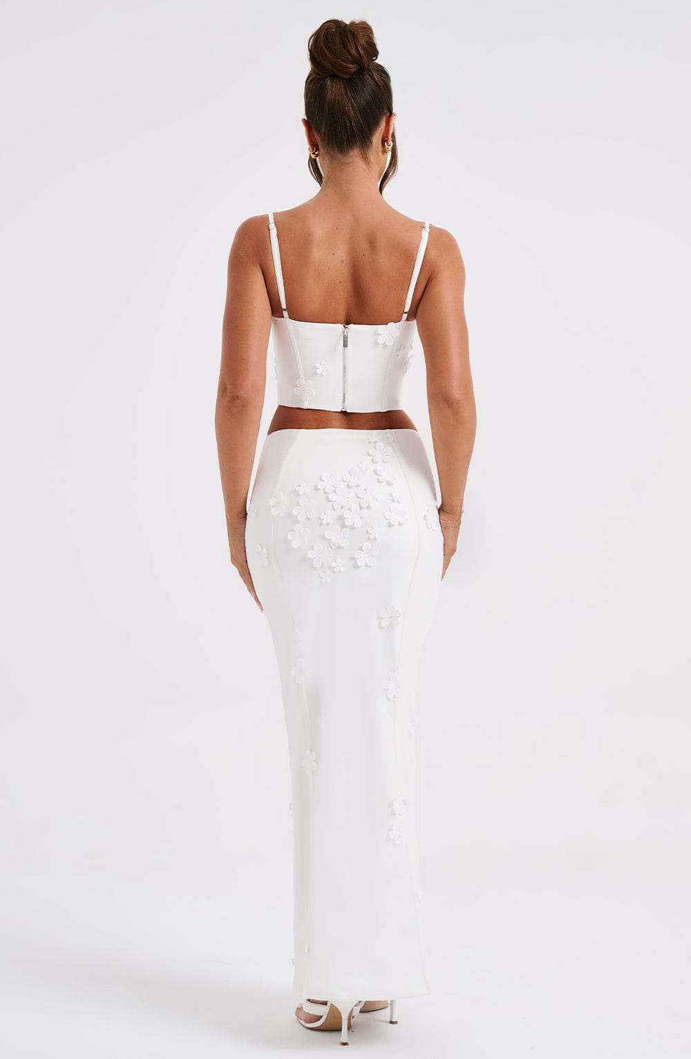 Dalary Maxi Skirt - White Ryvelle