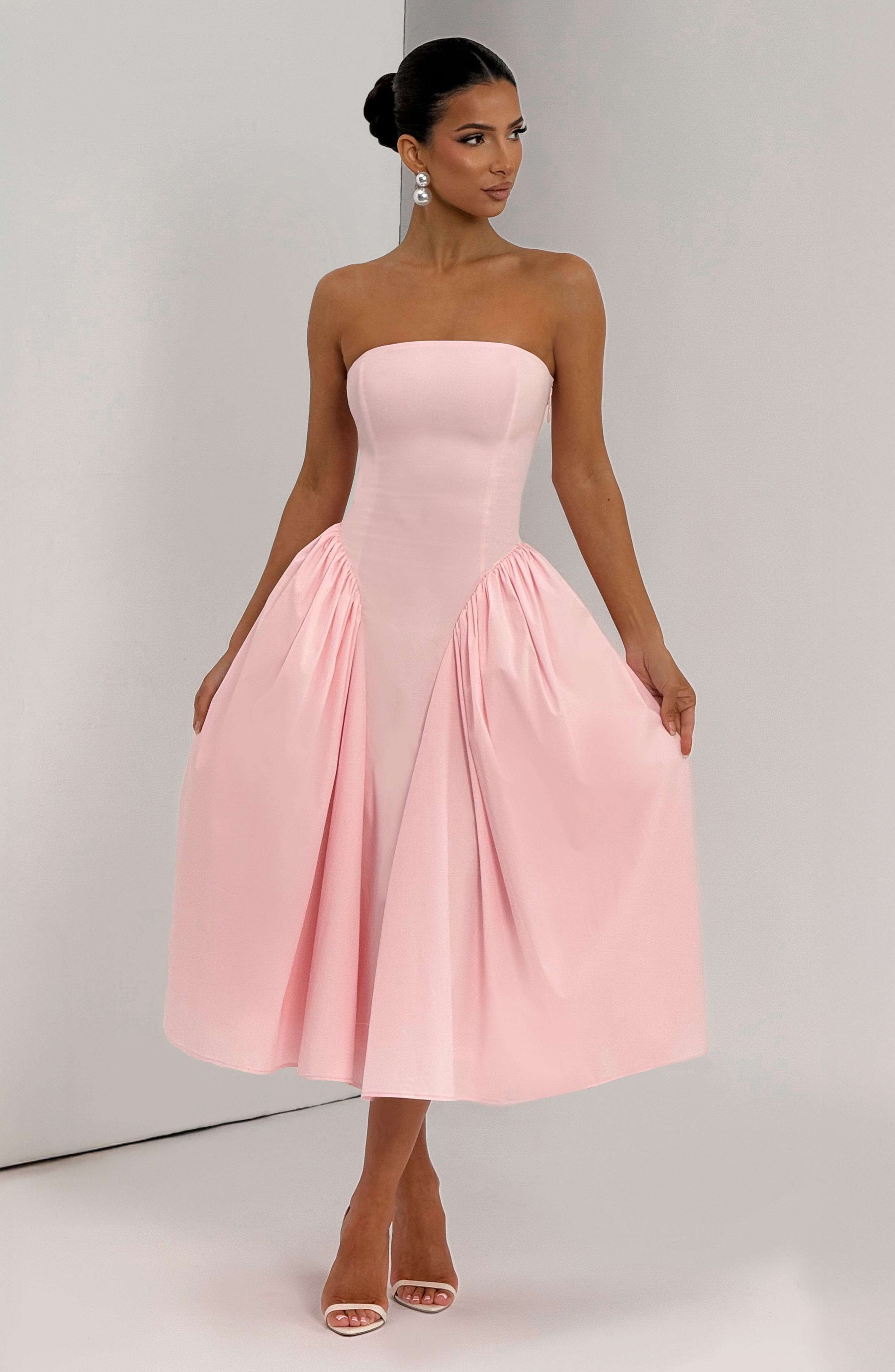 Darla Midi Dress - Blush Ryvelle