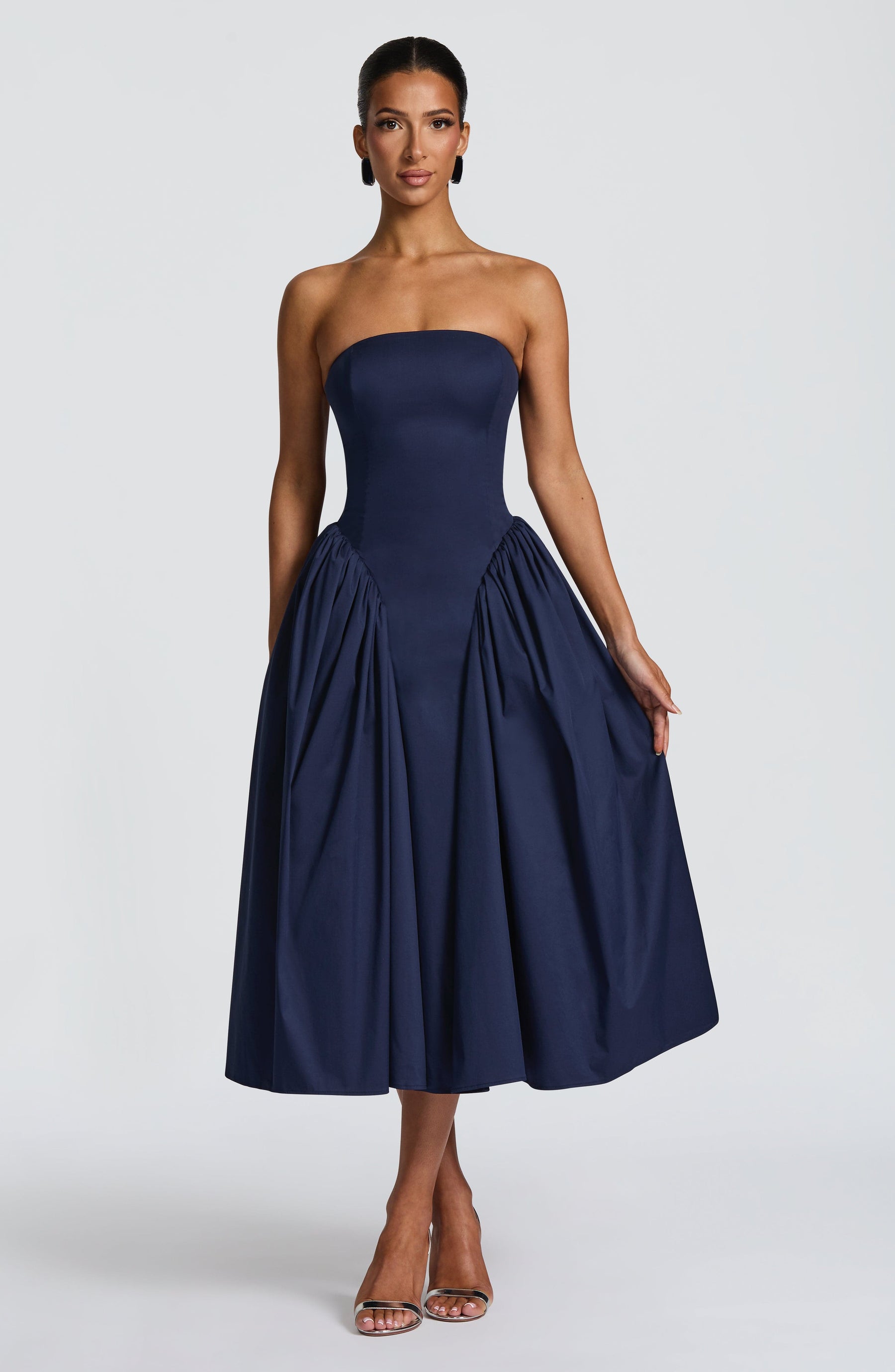 Darla Midi Dress - Navy Ryvelle
