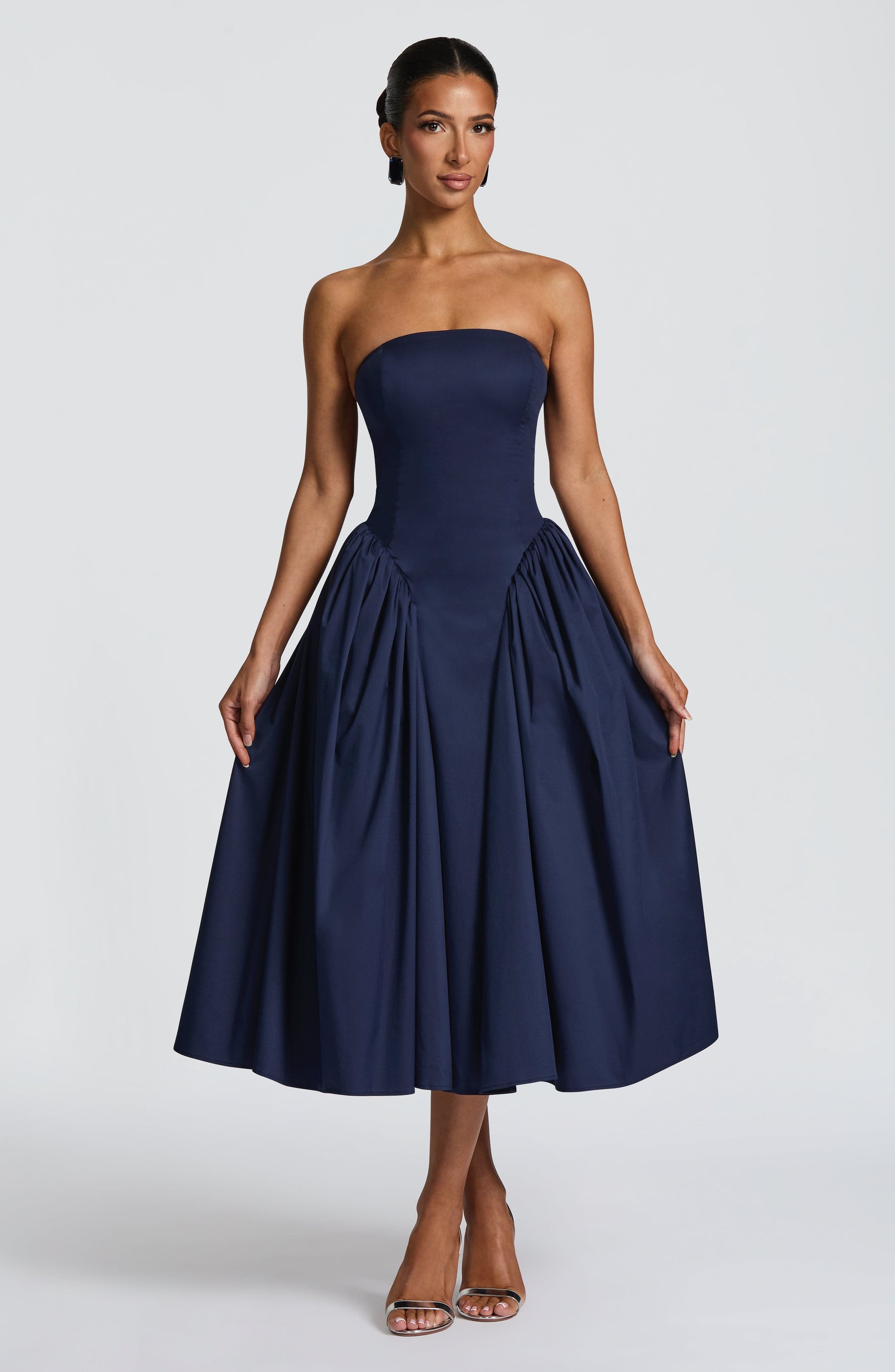 Darla Midi Dress - Navy Ryvelle