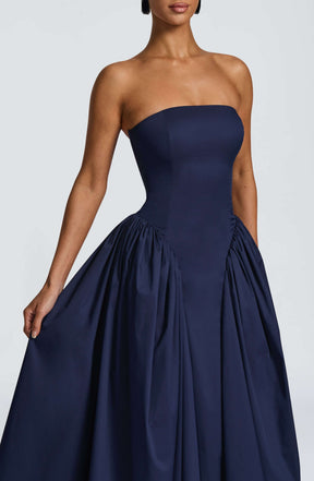 Darla Midi Dress - Navy Ryvelle
