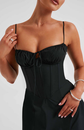 Deanna Midi Dress - Black Ryvelle