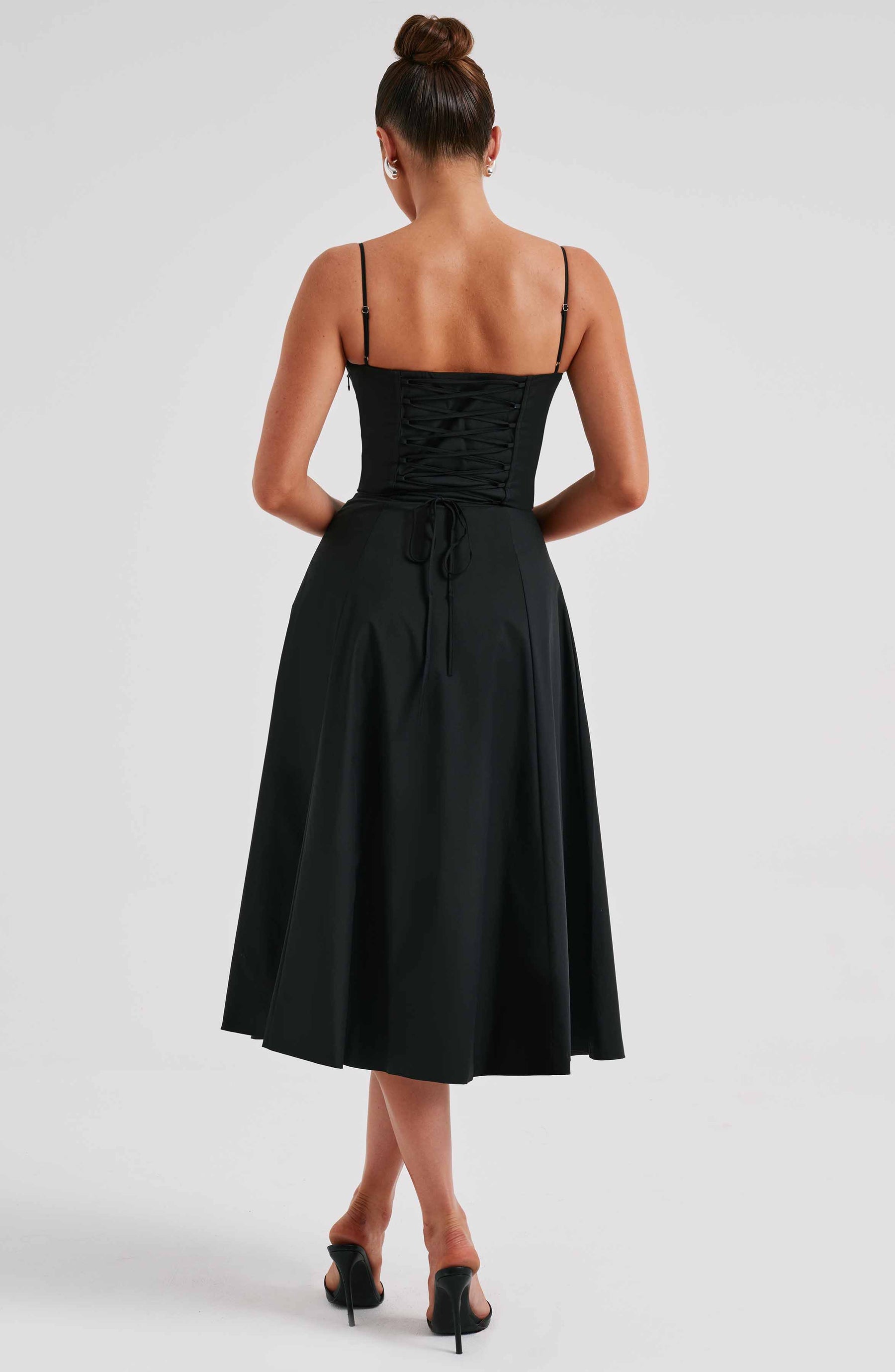 Deanna Midi Dress - Black Ryvelle