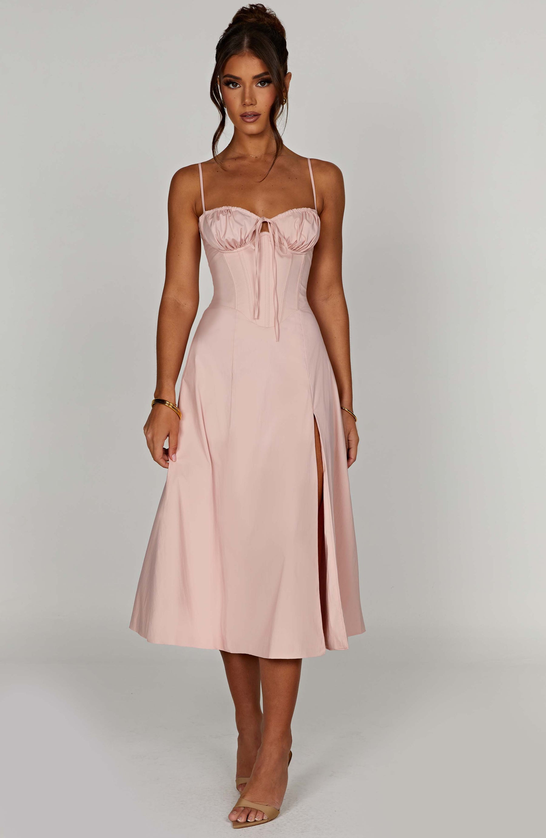 Deanna Midi Dress - Blush Ryvelle