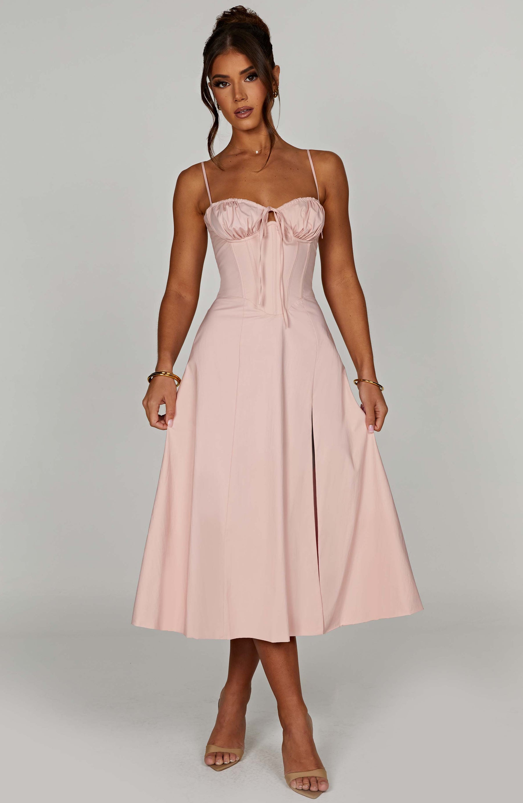 Deanna Midi Dress - Blush Ryvelle
