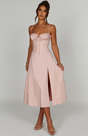 Deanna Midi Dress - Blush Ryvelle