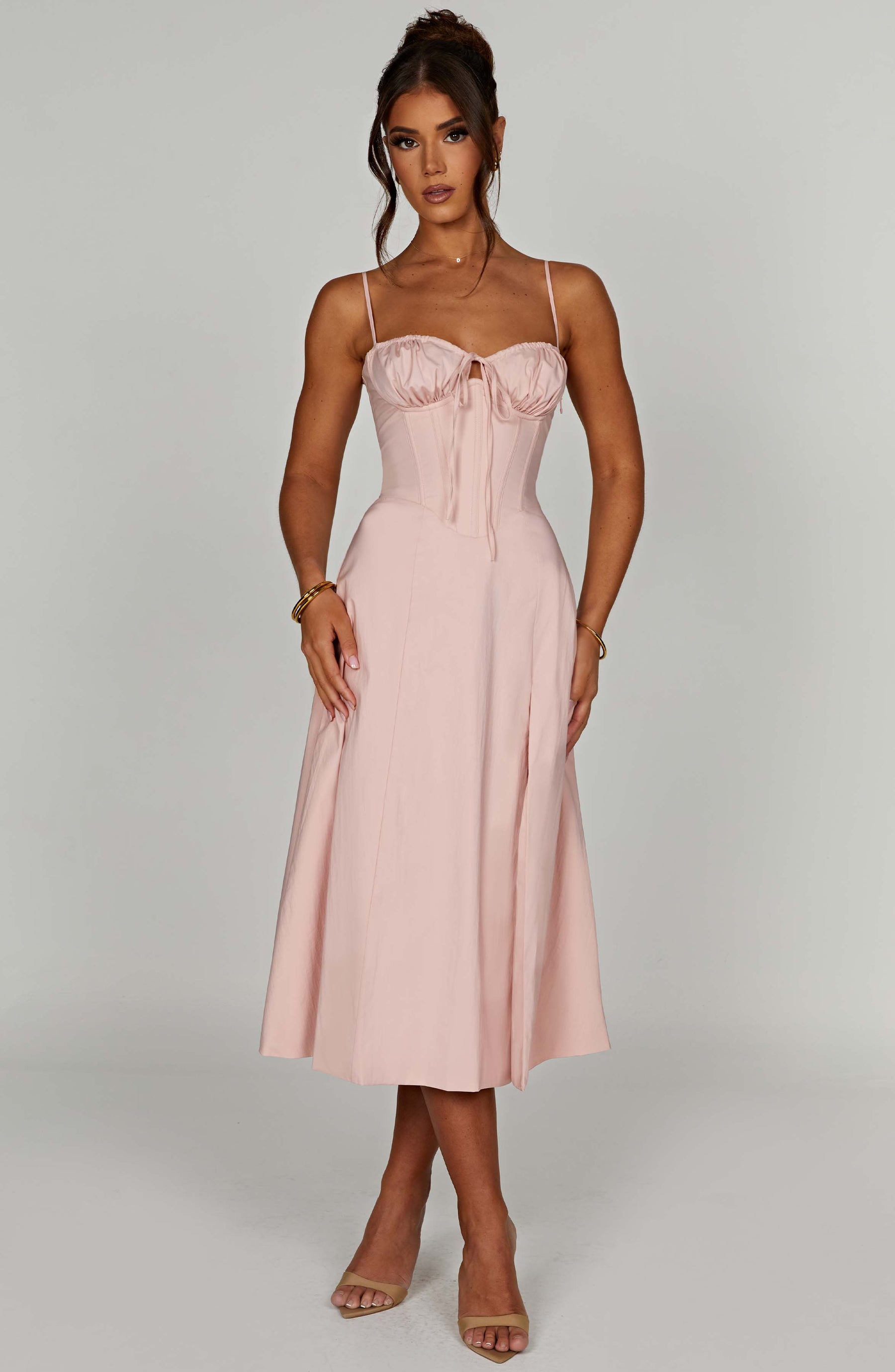 Deanna Midi Dress - Blush Ryvelle
