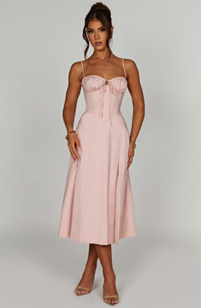 Deanna Midi Dress - Blush Ryvelle