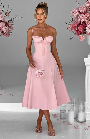 Deanna Midi Dress - Blush Ryvelle