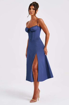 Deanna Midi Dress - Navy Ryvelle