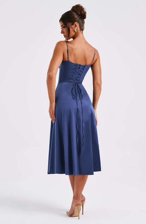 Deanna Midi Dress - Navy Ryvelle