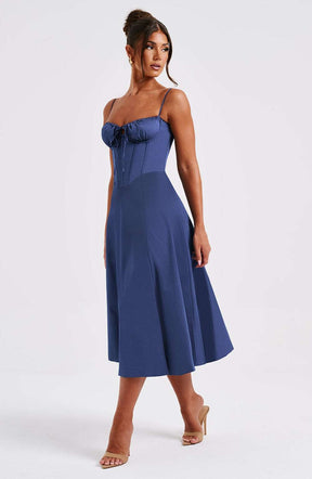 Deanna Midi Dress - Navy Ryvelle
