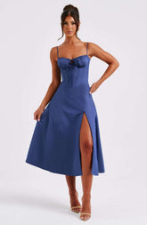 Deanna Midi Dress - Navy Ryvelle