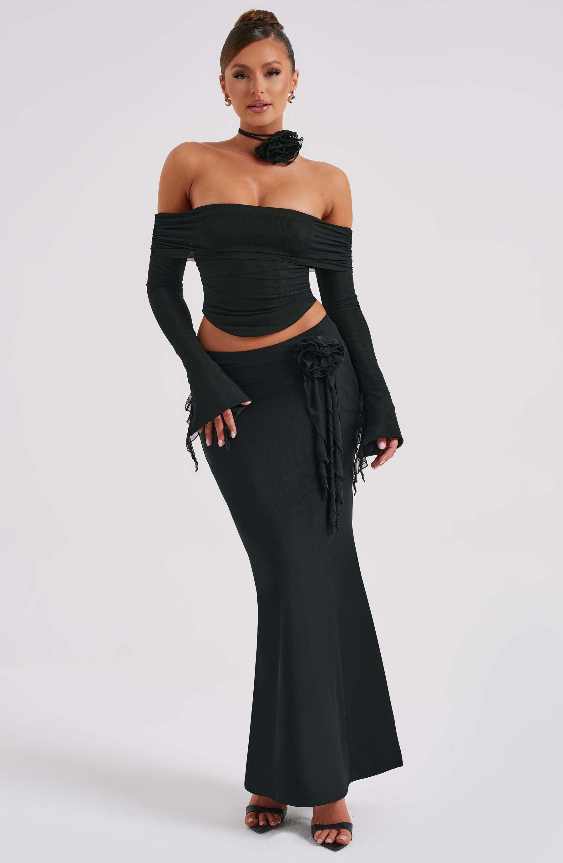 Jupe longue Deema - Noir