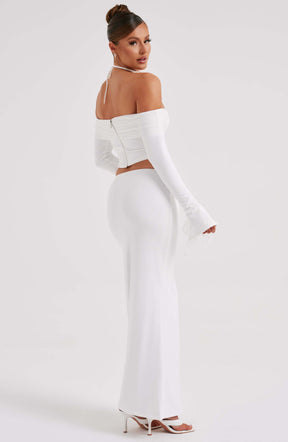 Deema Maxi Skirt - Ivory Ryvelle