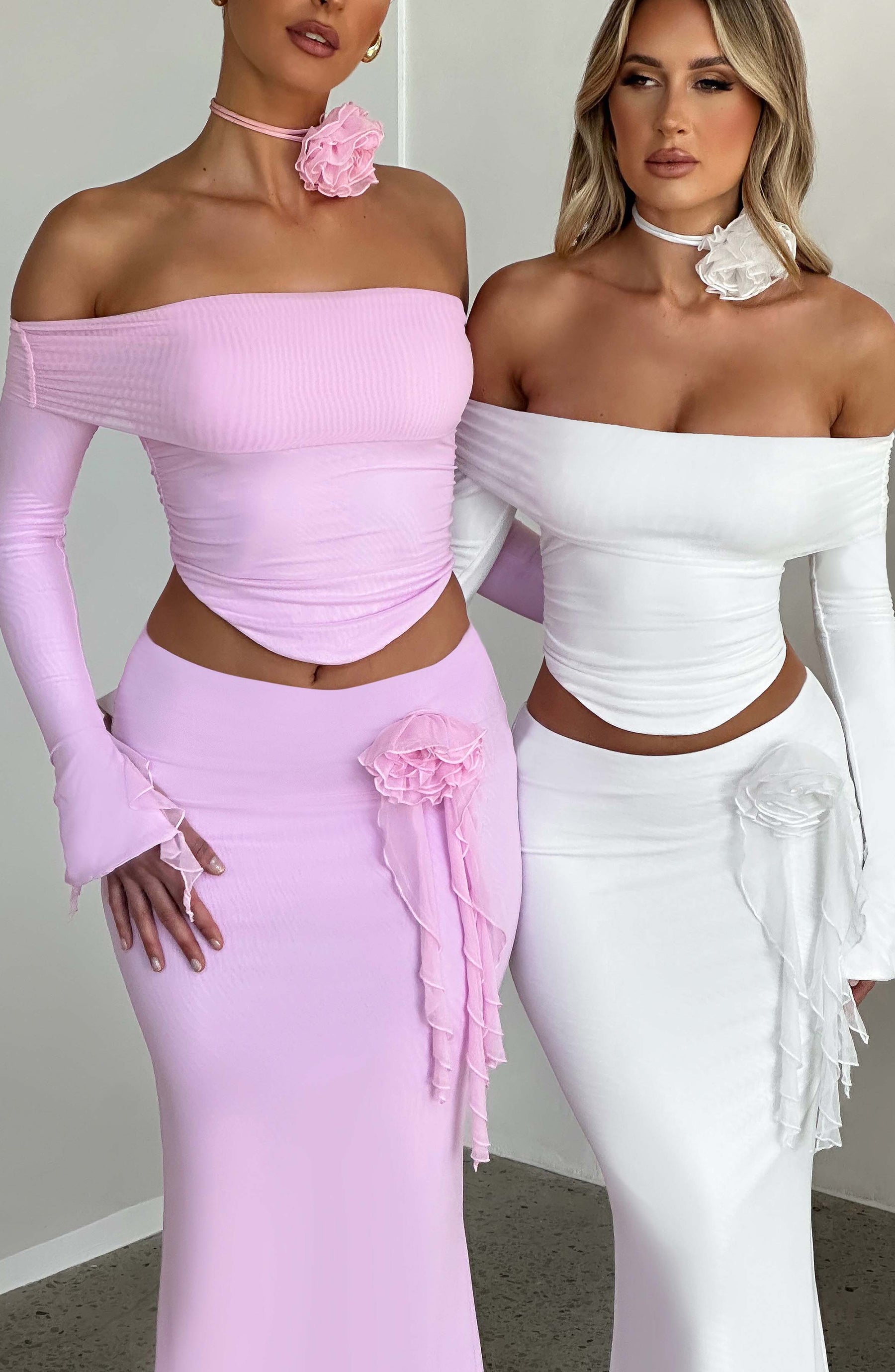 Deema Maxi Skirt - Ivory Ryvelle