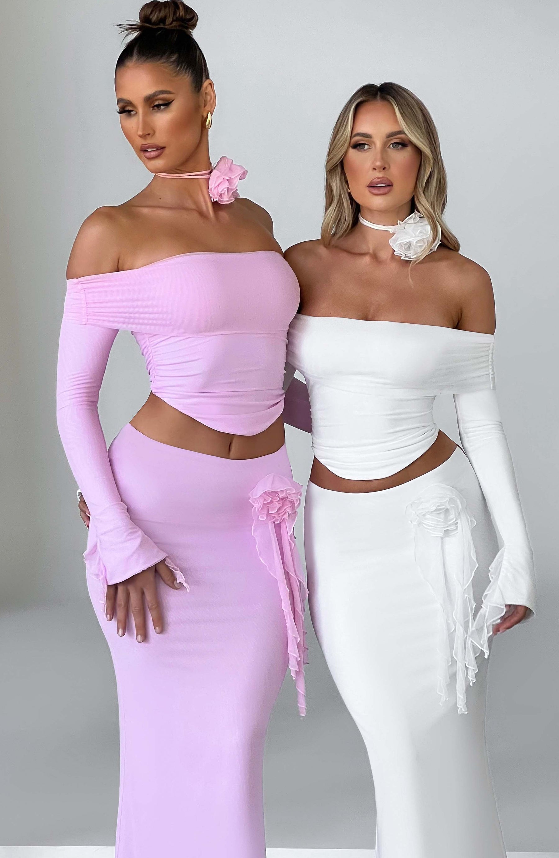 Deema Maxi Skirt - Ivory Ryvelle