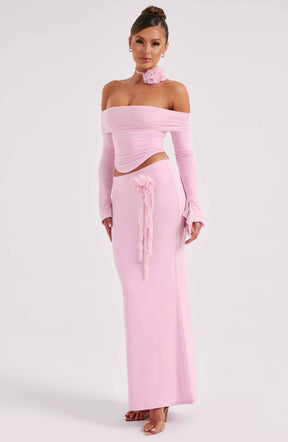 Deema Maxi Skirt - Pink Ryvelle