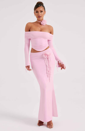 Deema Maxi Skirt - Pink Ryvelle