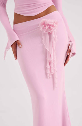 Deema Maxi Skirt - Pink Ryvelle