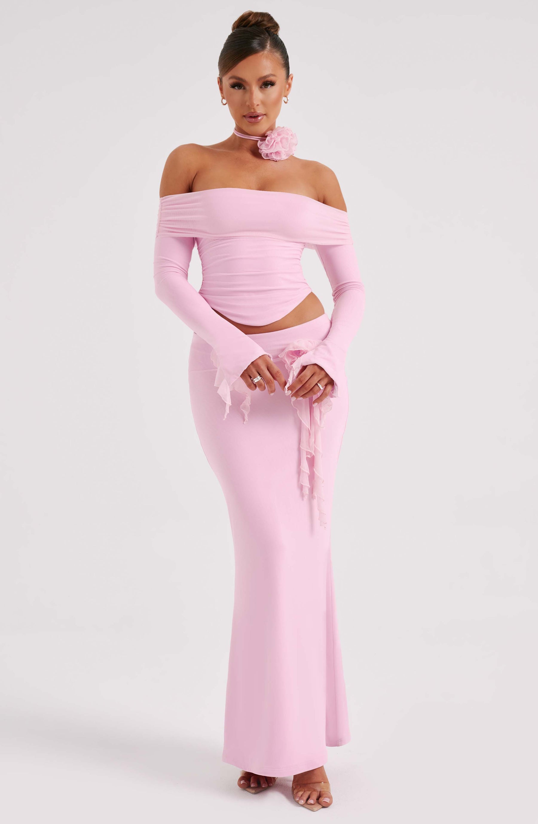 Deema Maxi Skirt - Pink Ryvelle