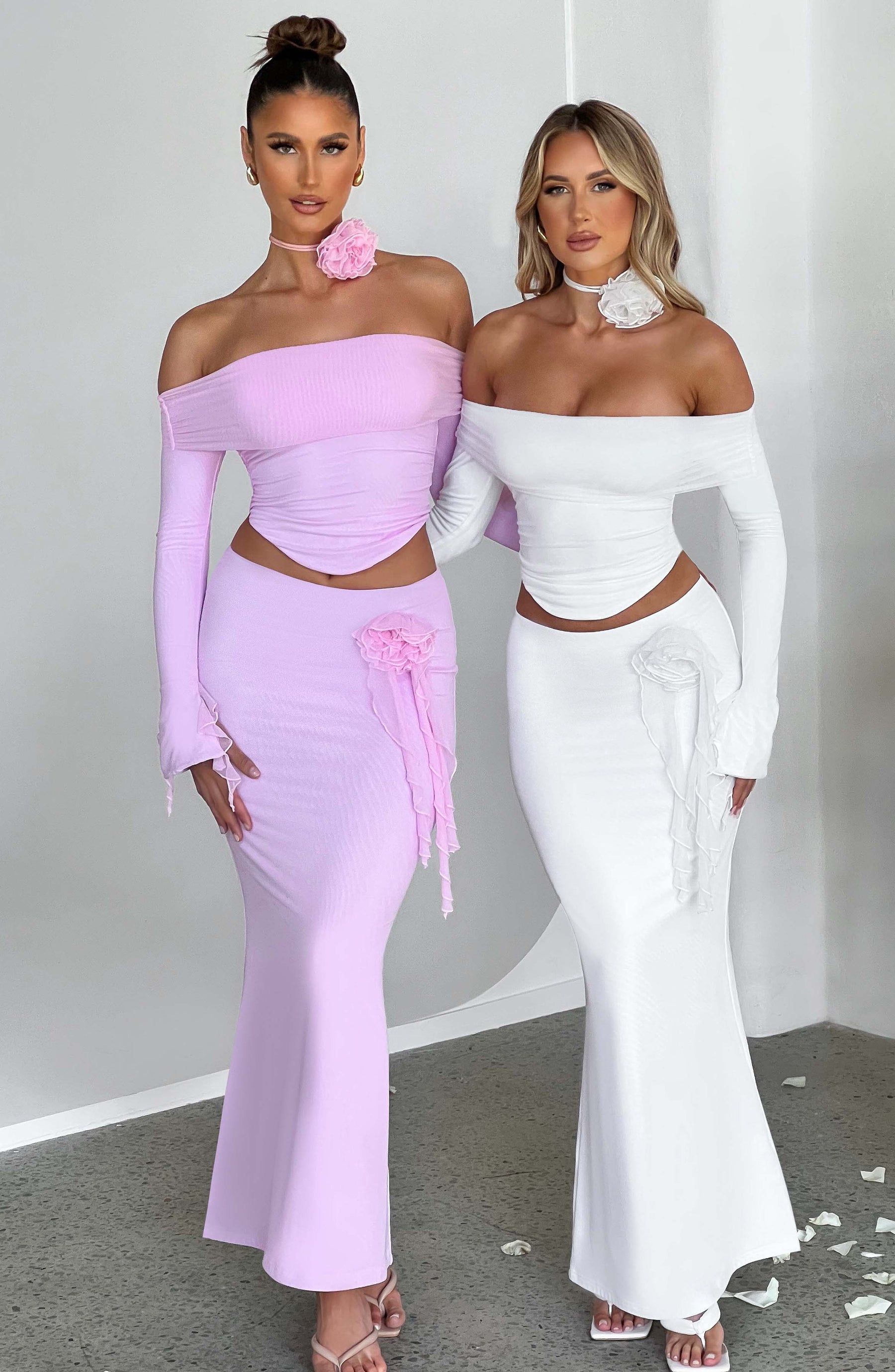 Deema Maxi Skirt - Pink Ryvelle