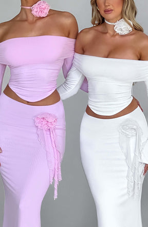 Deema Maxi Skirt - Pink Ryvelle