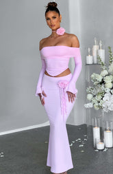 Deema Maxi Skirt - Pink Ryvelle