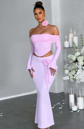 Deema Maxi Skirt - Pink Ryvelle