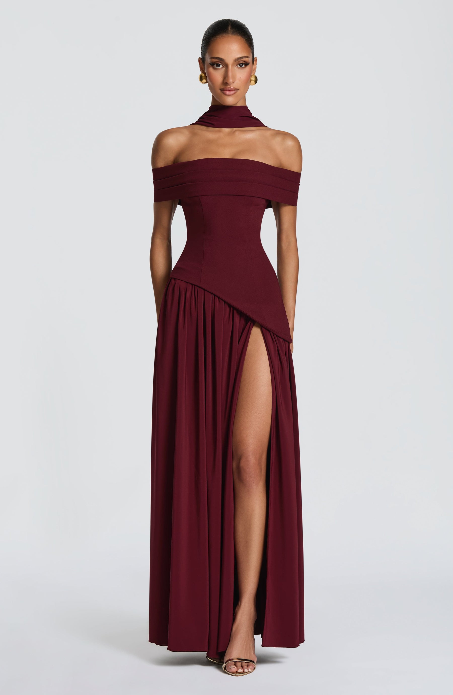 Delilah Maxi Dress - Cherry Lacquer Ryvelle