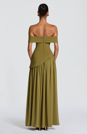 Delilah Maxi Dress - Deep Olive Ryvelle
