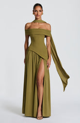 Delilah Maxi Dress - Deep Olive Ryvelle