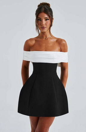 Delta Mini Dress - Black/White Ryvelle